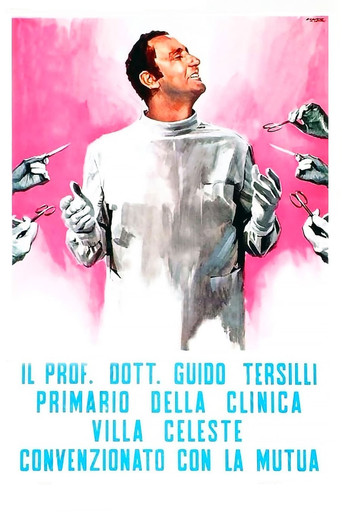 Locandina: Il Prof. Dott. Guido Tersilli primario della Clinica Villa Celeste convenzionata con la Mutua